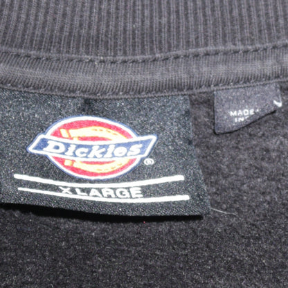Dickies Men's Black XL Pullover Fleece Sweatshirt Logo Crew Neck