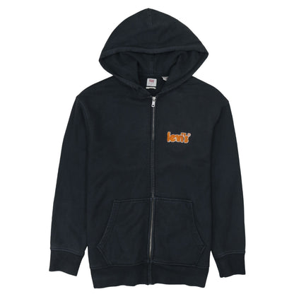 Levi's Men's Black Full Zip Hooded Sweatshirt Size S Relaxed Fit