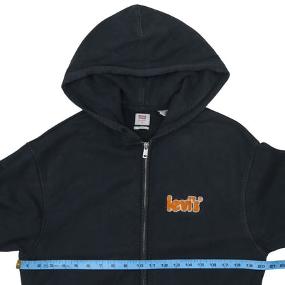 Levi's Men's Black Full Zip Hooded Sweatshirt Size S Relaxed Fit