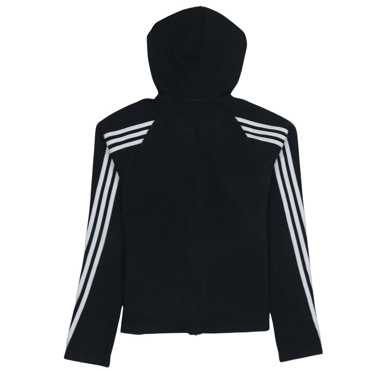 Adidas Women's Black Full Zip Hoodie Size 12 Regular Fit Sportswear
