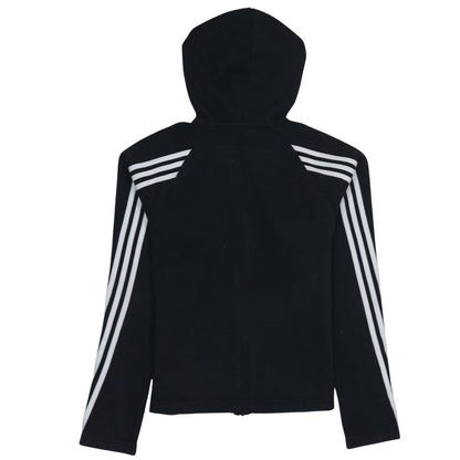Adidas Women's Black Full Zip Hoodie Size 12 Regular Fit Sportswear