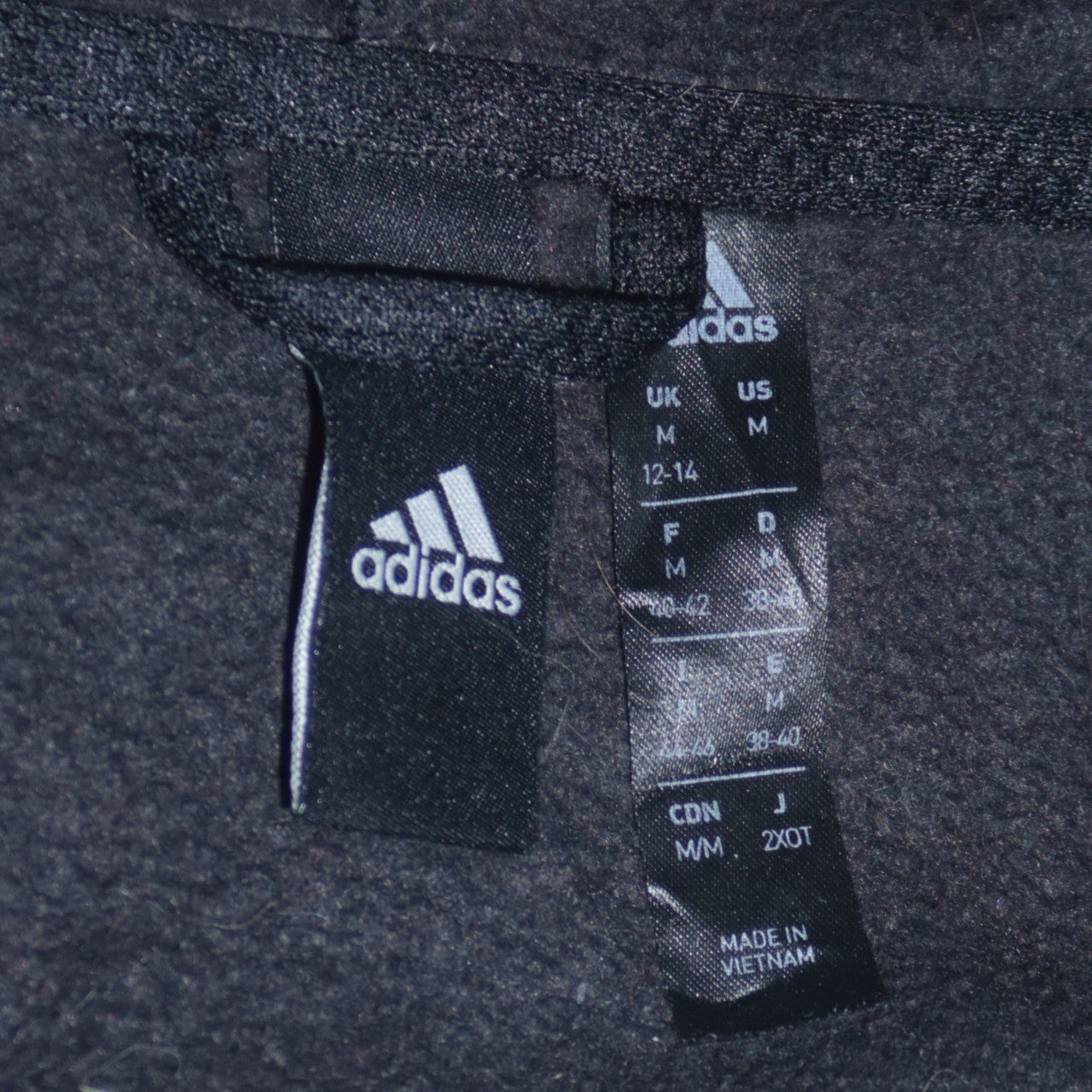 Adidas Women's Black Full Zip Hoodie Size 12 Regular Fit Sportswear