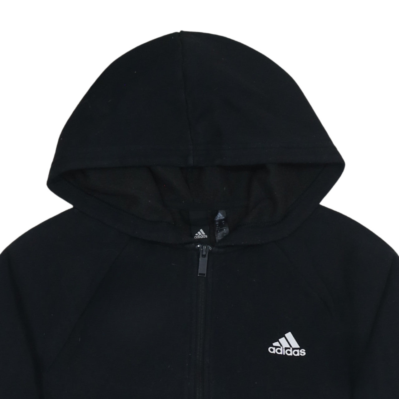 Adidas Women's Black Full Zip Hoodie Size 12 Regular Fit Sportswear