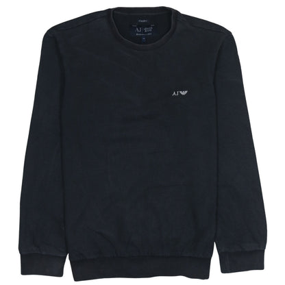 Armani Jeans Men’s Black Cotton Pullover Sweatshirt XS