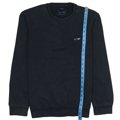 Armani Jeans Men’s Black Cotton Pullover Sweatshirt XS