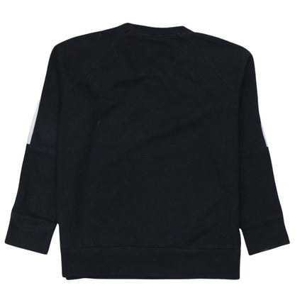 Adidas Womens Black Crew Neck Pullover Sweatshirt L 16-18