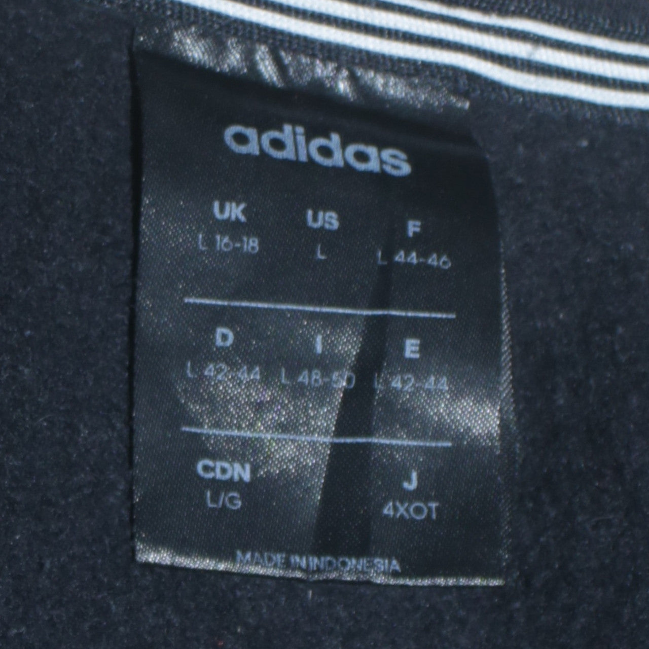 Adidas Womens Black Crew Neck Pullover Sweatshirt L 16-18