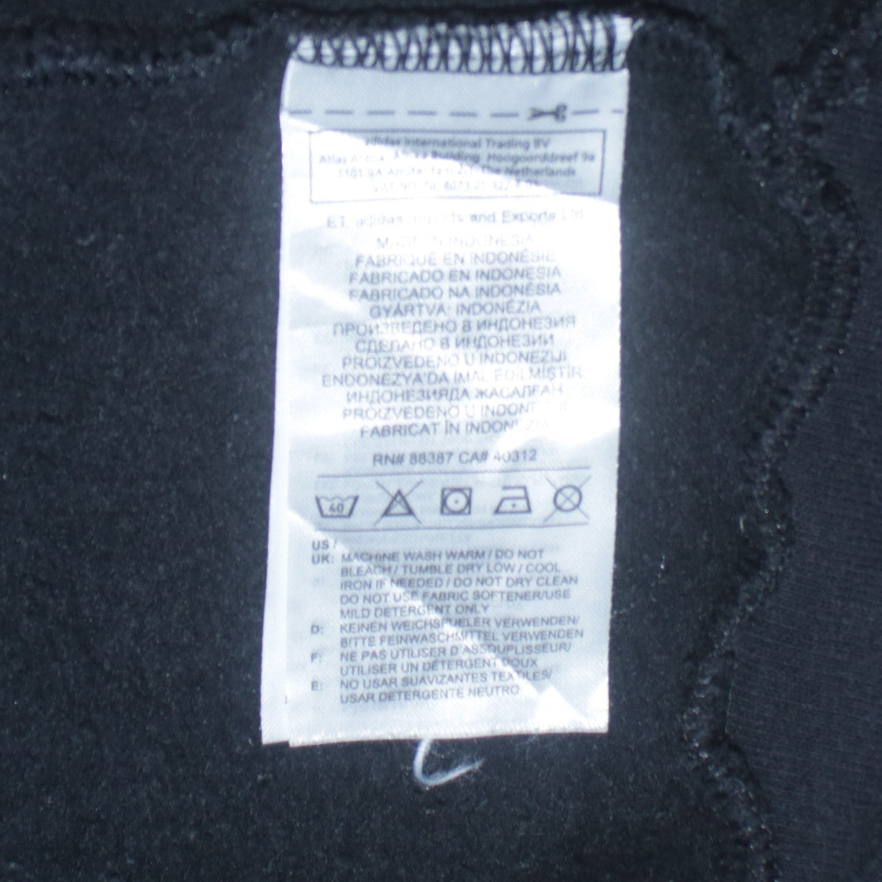 Adidas Womens Black Crew Neck Pullover Sweatshirt L 16-18