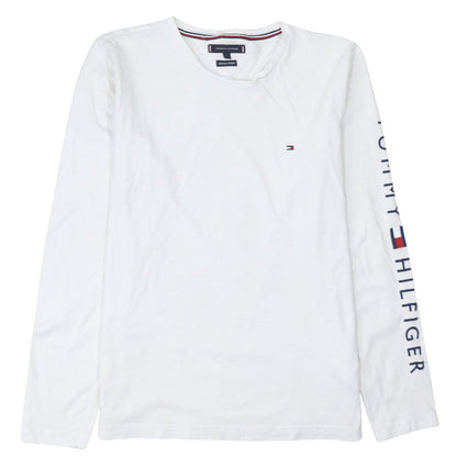 Tommy Hilfiger Men's White Long Sleeve Organic Cotton T-Shirt Size L
