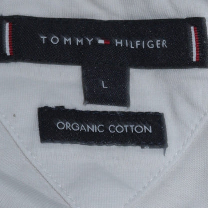 Tommy Hilfiger Men's White Long Sleeve Organic Cotton T-Shirt Size L