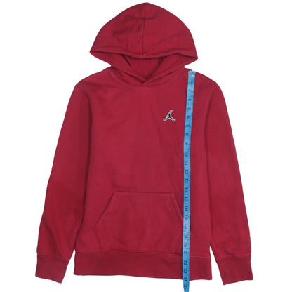 Jordan Boys Red Pullover Hoodie 13-14 Years Fleece Cotton Sweatshirt