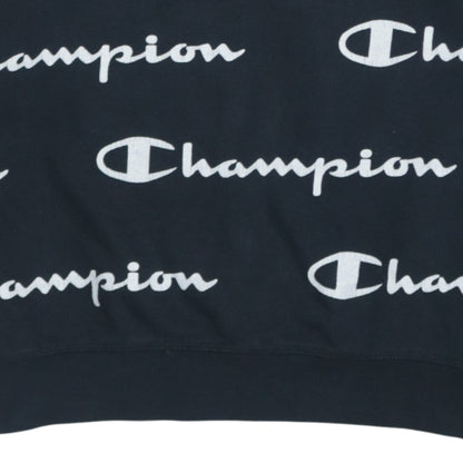 Champion Boys Black Logo Pullover Sweatshirt 13-14 Years Crew Neck
