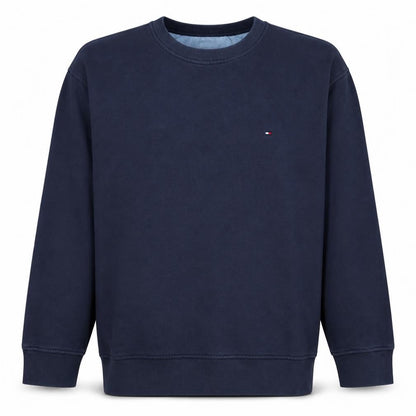 Tommy Hilfiger Men's Blue L Regular Fit Crew Neck Pullover Sweatshirt