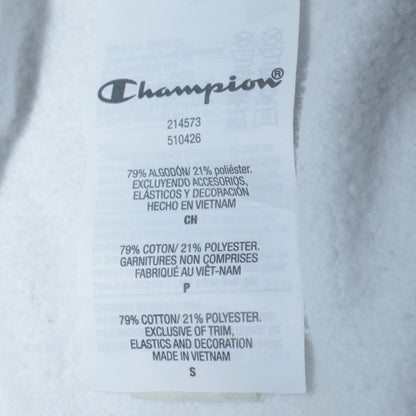 Champion Men's White Small Logo Pullover Sweatshirt