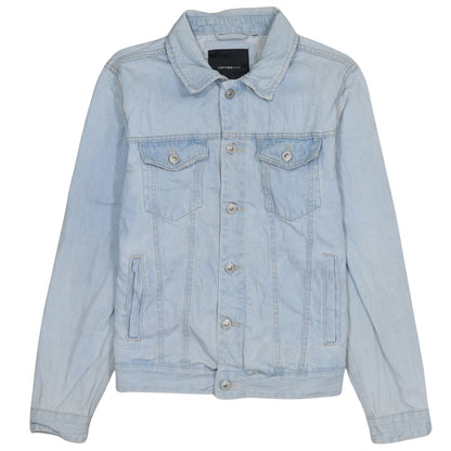 Lefties Men's Blue Denim Jacket Size M 40 Regular Fit Casual