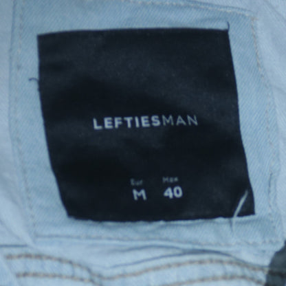 Lefties Men's Blue Denim Jacket Size M 40 Regular Fit Casual