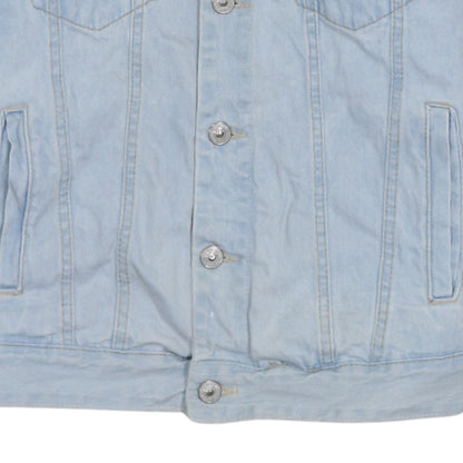 Lefties Men's Blue Denim Jacket Size M 40 Regular Fit Casual