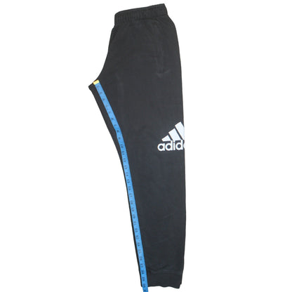 Adidas Men's Black Sweatpants M Regular Fit Logo Casual Trousers