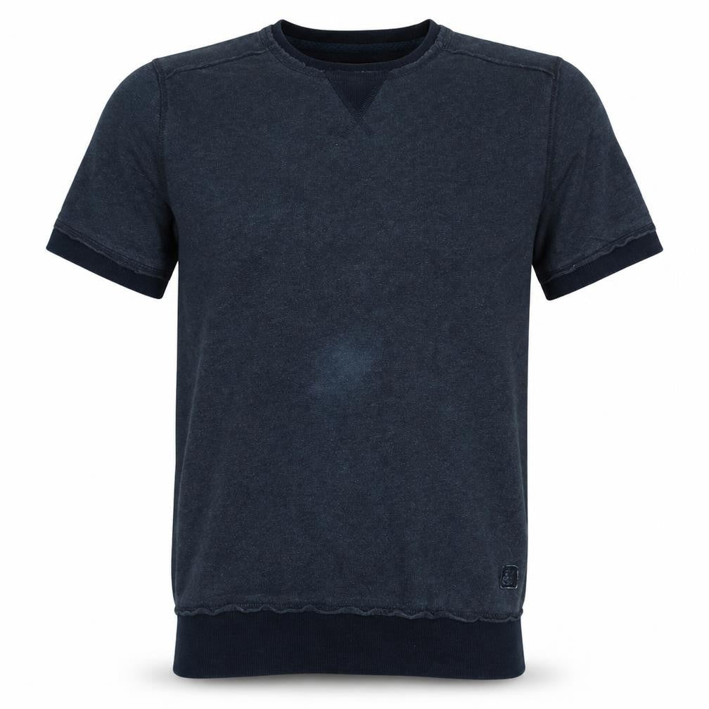 Calvin Klein Jeans Men's Navy Blue Crew Neck Cotton T-Shirt Size S
