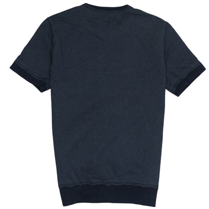 Calvin Klein Jeans Men's Navy Blue Crew Neck Cotton T-Shirt Size S