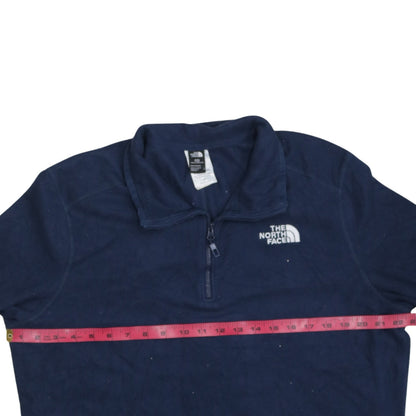 The North Face Men's Blue Fleece 1/4 Zip Pullover Sweatshirt L