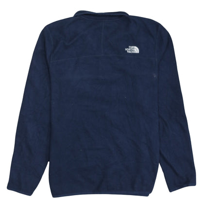 The North Face Men's Blue Fleece 1/4 Zip Pullover Sweatshirt L