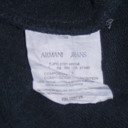 Armani Jeans Men's Black Crew Neck Logo Sweatshirt Size M