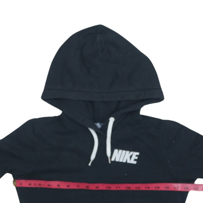 Nike Womens Black XS Pullover Hoodie Cotton Blend Sweatshirt