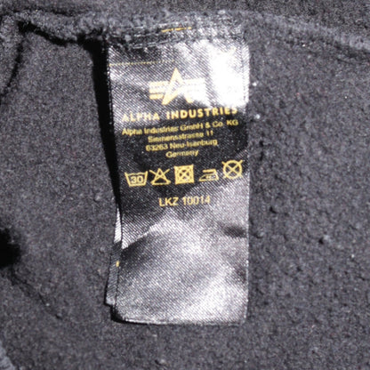 Alpha Industries Men’s Black NASA Logo Pullover Sweatshirt L
