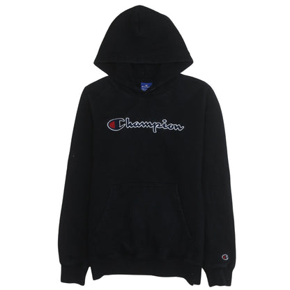 Champion Boys Black Pullover Hoodie XL 15-16 Years Classic Logo Cotton Blend