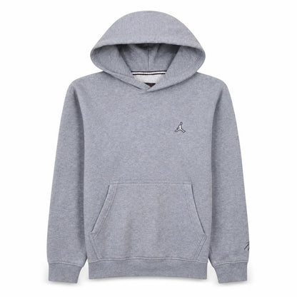Jordan Men Grey Pullover Hoodie L Regular Fit Fleece Logo Sportswear