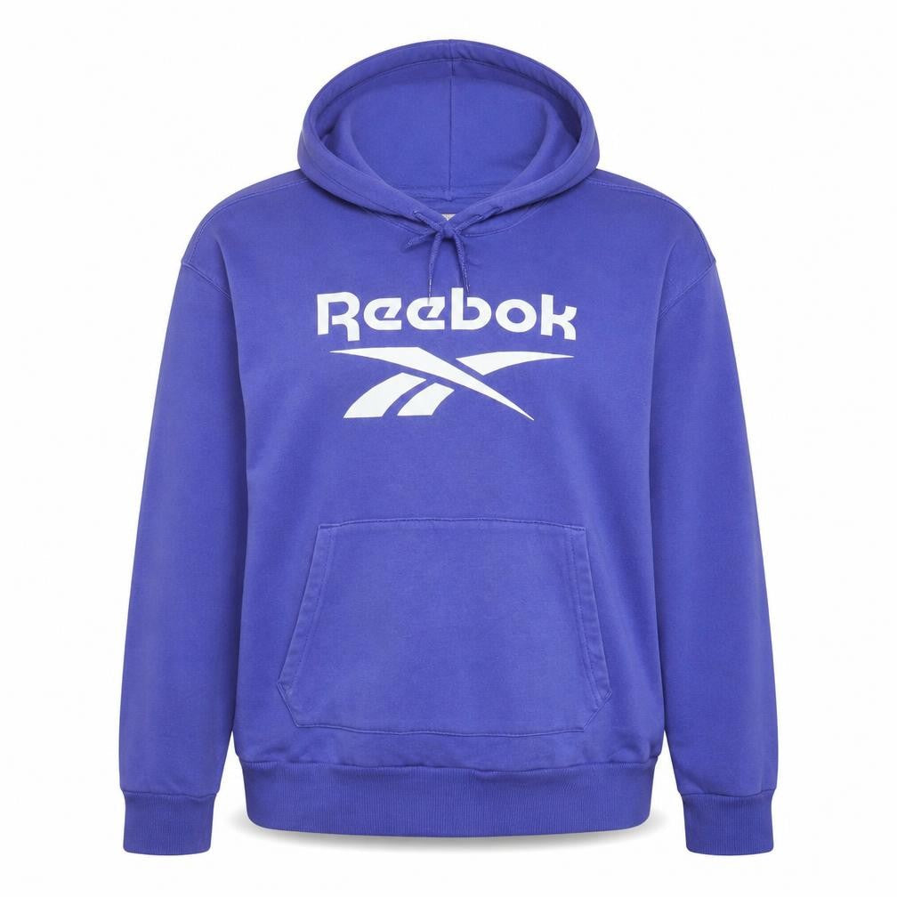 Reebok Women's Purple Pullover Hoodie Size 20W Relaxed Fit Logo Sweatshirt