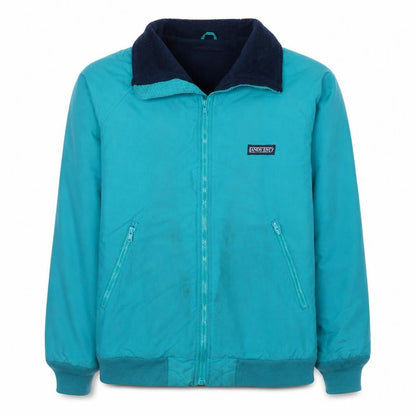 Lands' End Men's Blue Windbreaker Jacket M Tall Outdoor Nylon Lined