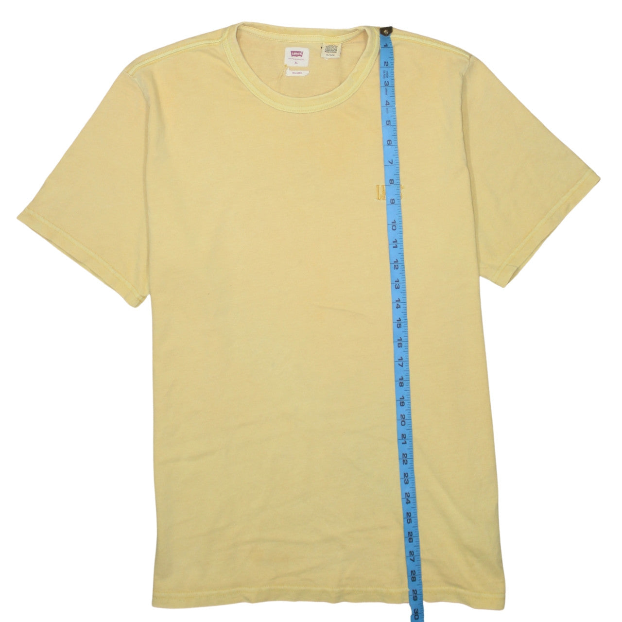 Levi's Men's Yellow Relaxed Fit Cotton Crew Neck T-Shirt XL