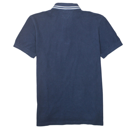 Tommy Hilfiger Men's Blue Argyle Pattern Cotton Polo Shirt L