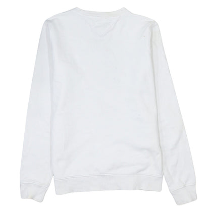 Tommy Jeans Men's White Logo Sweatshirt Regular Fit M