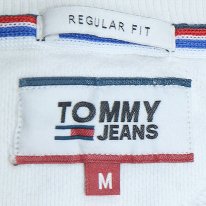 Tommy Jeans Men's White Logo Sweatshirt Regular Fit M