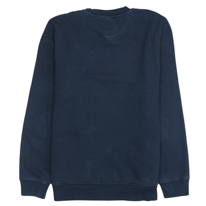 Napapijri Men's Blue Pullover Sweatshirt Medium Crew Neck Classic Style