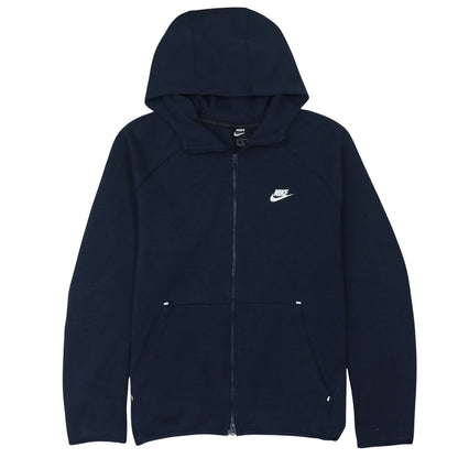 Nike Men's Blue Full Zip Hoodie XL Regular Fit Cotton Blend