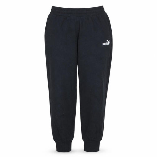 Puma Women Black Jogger Sweatpants Size M Fleece Elastic Waist