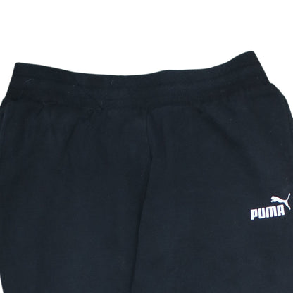 Puma Women Black Jogger Sweatpants Size M Fleece Elastic Waist