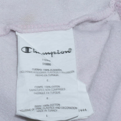 Champion Womens Pink Large Pullover Hoodie