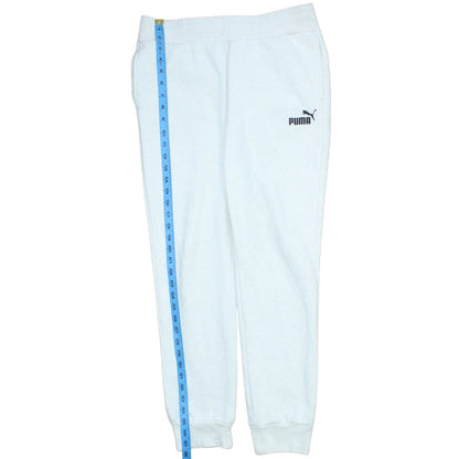 Puma Women White Jogger Sweatpants Size 12 Cotton Blend