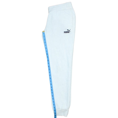 Puma Women White Jogger Sweatpants Size 12 Cotton Blend