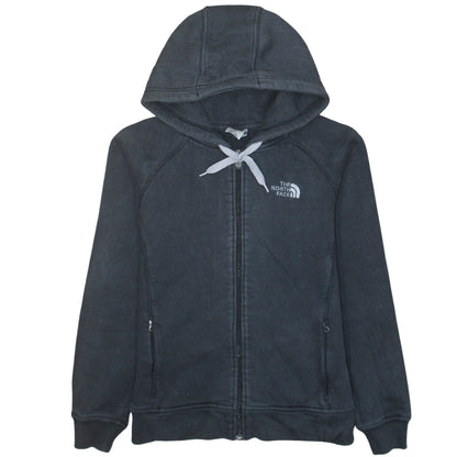 The North Face Women's Black Full Zip Hoodie Size L Cotton Casual