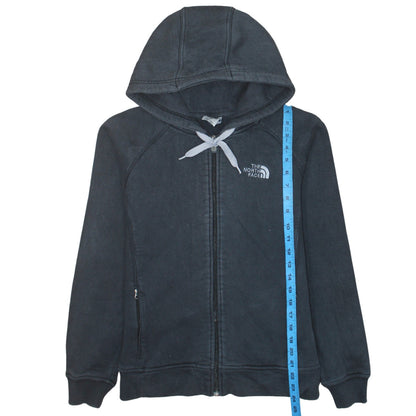 The North Face Women's Black Full Zip Hoodie Size L Cotton Casual