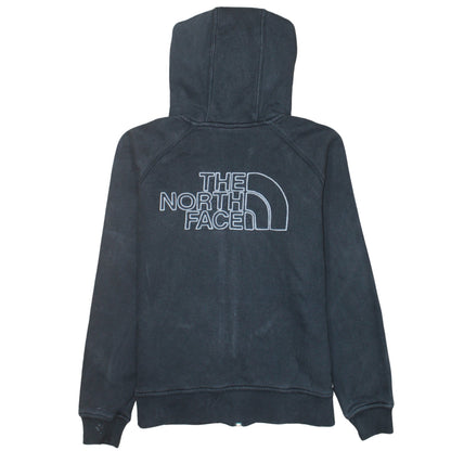 The North Face Women's Black Full Zip Hoodie Size L Cotton Casual