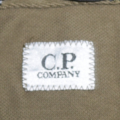 C.P. Company Men's Green Cotton Short Sleeve Polo Shirt Size S