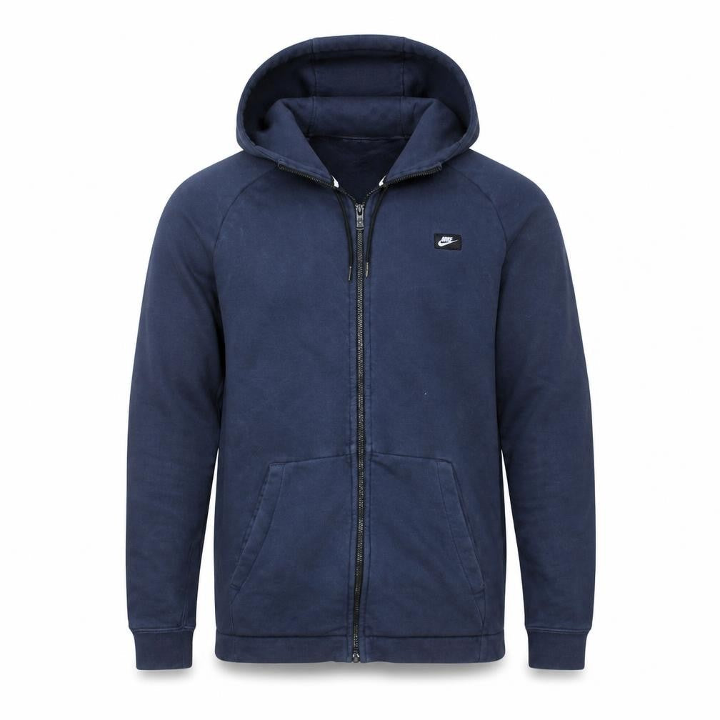 Nike Men's Blue Full Zip Hoodie Size M Sports Fleece Sweatshirt