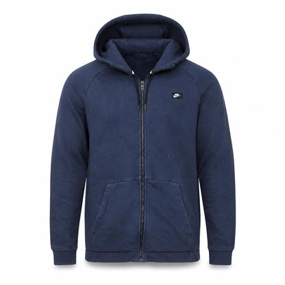Nike Men's Blue Full Zip Hoodie Size M Sports Fleece Sweatshirt